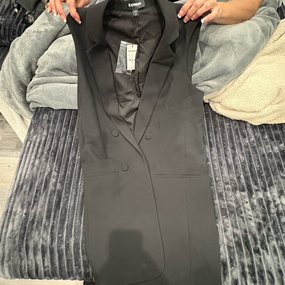 Express Jackets & Blazers - Express Elegant Black Vest